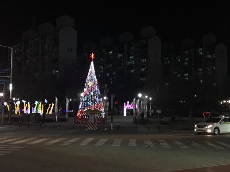 Holiday Lights in Pyeongtaek South Korea