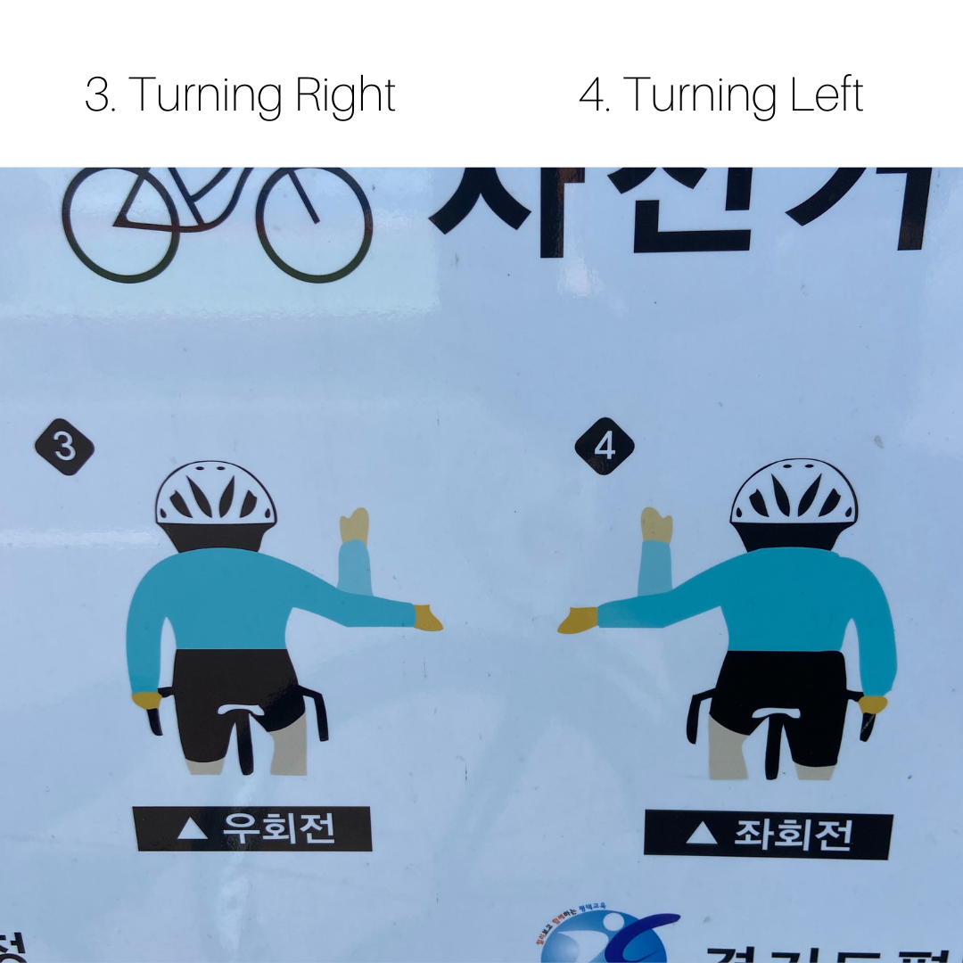 Korean Cycling Hand Signals