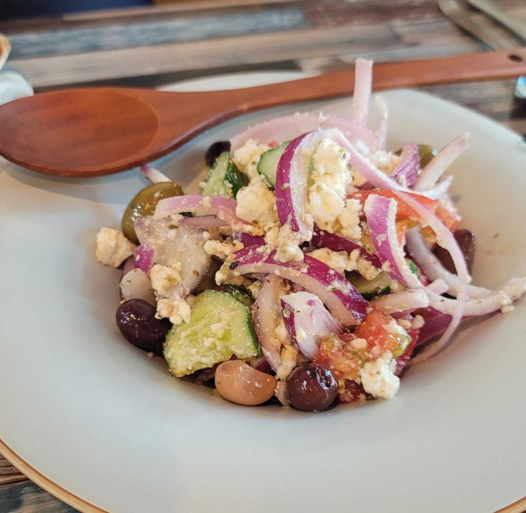 Horatiki or Greek Salad at Little Greece