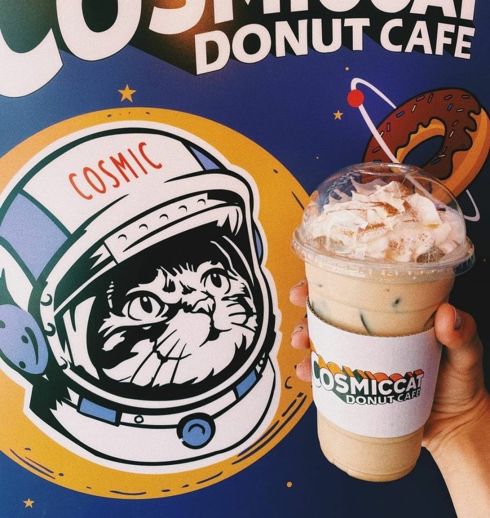 pumpkin spice latte cosmic cat