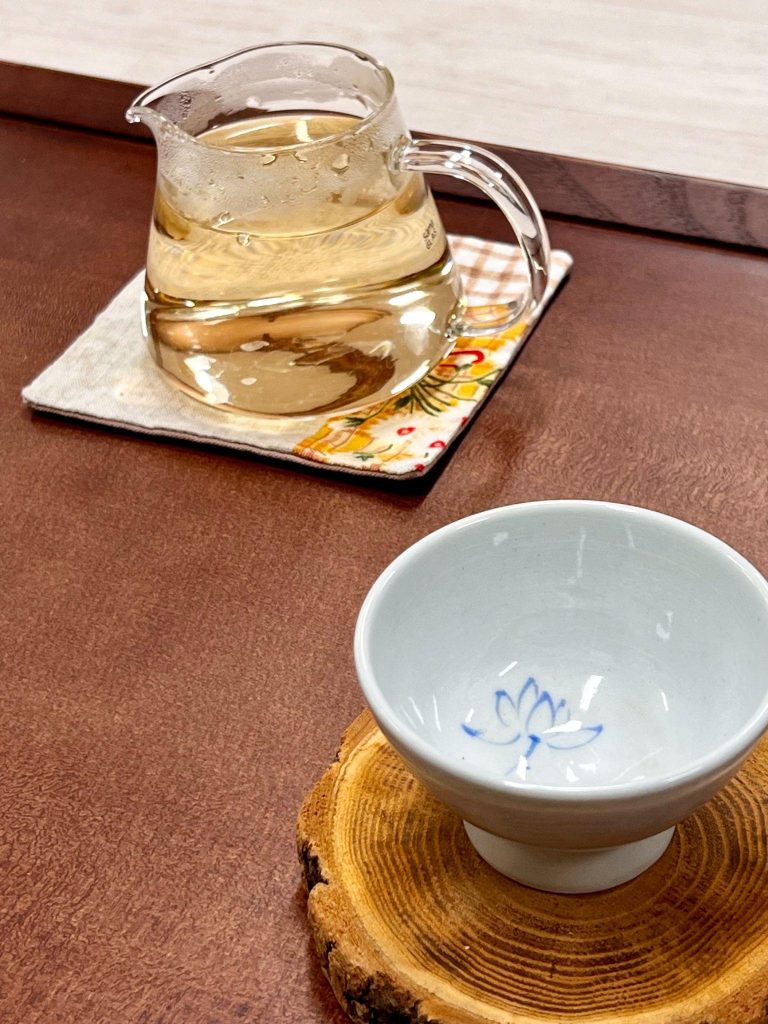 White tea served during a Sudeoksa Templestay tea ceremony
